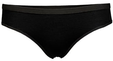 menique 100 % merinoull bikinitrosor – andningsbara trosor, svett- och fukttransporterande byxor, underkläder kvinnor, anti-skavning, full täckning för damer, daglig användning, under klänning, Svart