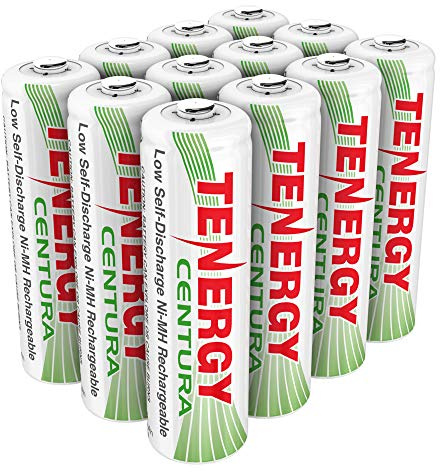 Tenergy Centura AAA NIMH Rechargeable Battery, 800mAh Low Self-Discharge Triple A Battery, 12 Pack