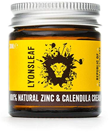 Zinc and Calendula Cream 100% Natural - for Spots, Blemishes, breakouts, rashes, Acne, perioral Dermatitis, rosacea and Nappy Rash (30ml)