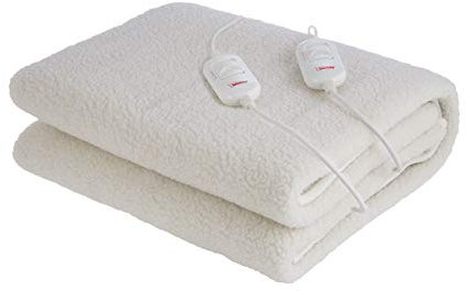 Bimar Calientacamas Eléctrico Matrimonial Pisolo SCL12A, 160x140, Tejido de Lana Sintética, Calentamiento Rápido, Controles con 3 Niveles de Temperatura, Protección contra Sobrecalentamiento