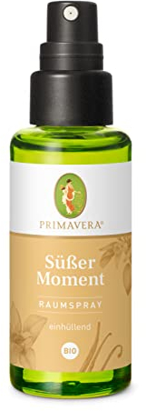 PRIMAVERA Raumspray Süßer Moment bio 50 ml - Vanille und Benzoe Siam- Aromadiffuser, Aromatherapie - einhüllend - vegan
