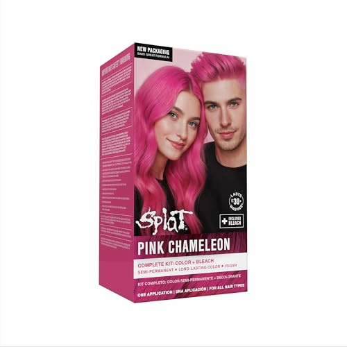 Splat | Complete Kit | Hair Dye | Semi-Permanent | Long Lasting | Vegan and Cruelty-Free (Pink Chameleon)