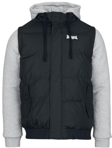 Lonsdale London Dowpot Männer Collegejacke schwarz/grau meliert 3XL