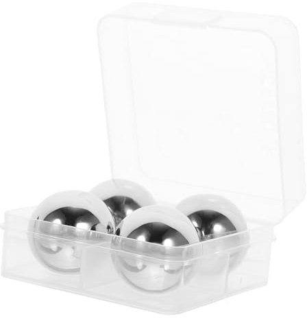 PRETYZOOM 5piezas Piedras De Whisky De Acero Inoxidable Cubitos Redondos Reutilizables para Enfriar Bebidas Sin Diluir Refrigerantes para Cócteles y Vinos Diseño Duradero y Fácil De Usar