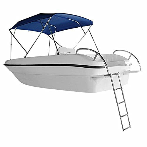 XAXIAOZ Boat 3/4 Step Telescopic Boat Ladder with Mounting Screws, Stainless Steel Marine Ladder for Dock/Swimming Pool/Boat Yacht Ship