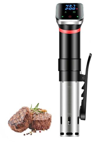 Sous-Vide Cooking Machine, Immersion Circulator, Touch Screen, Precise Temperature and Timer, Anti-Dry Cooking, 360° Water Circulation, Suitable for Home, Restaurant, Etc
