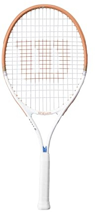 Wilson Roland-Garros 2026 Elite Jr 25 Tennisschläger, Leicht & einfach zu manövrieren, Mit Halbhülle zum Schutz des Schlägers, Farbe: Navy/Orange, Größe: 25