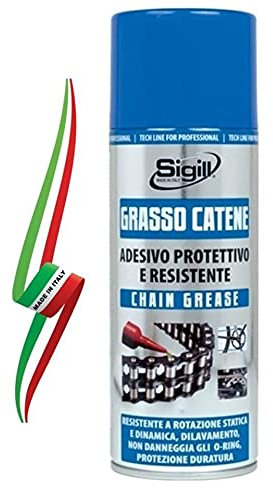 SIGILL Grasso Spray 400 ml per Catena di Moto E Bicicletta Adesivo Protettivo