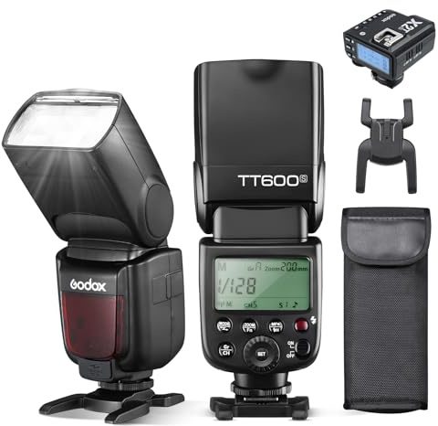 Godox TT600 HSS 1/8000s GN60 Flash Speedlite with Godox X2T-S Remote Trigger Transmitter,Built-in 2.4G Wireless X System Compatible with Sony Cameras