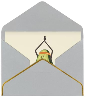 Niedlicher Yoga-Avocado-Gruß mit Umschlägen, Blanko-Karten, Karten für alle Anlässe, Geburtstag, Dankeschön, Hochzeit und mehr