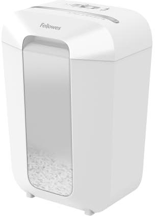 Fellowes Aktenvernichter 11 Blatt (P4), Papierschredder mit Partikelschnitt für Homeoffice und Büro, Powershred LX70, Schredder mit 18L Papierkorb und Sicherheitssperre, 4x40mm Cross-Cut Datenschutz