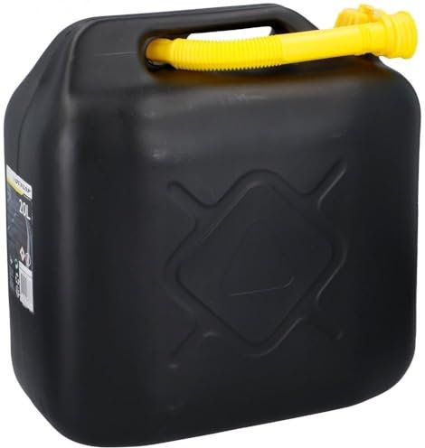 Unibos | 10L Petrol Diesel Plastic Fuel Jerry Can, Car Spout Nozzle Flexi With Spout Nozzle Container Storage For Car Van Motorcycle, Emergency Backup For Vehicles Storage (10L)