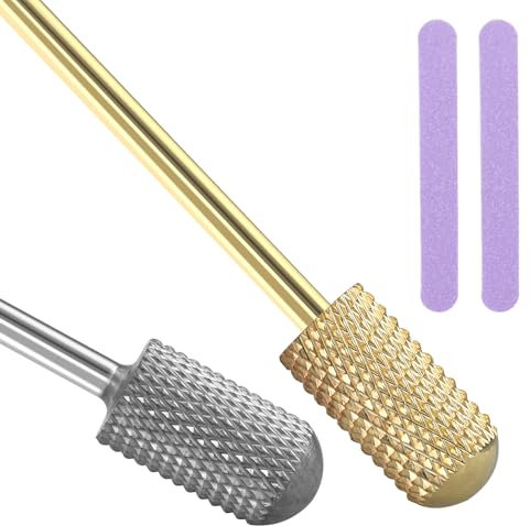 2 pezzi punte per fresa per unghie, punta fresa rimozione gel, punte fresa unghie, con 2 lima per unghie, per nail design, nail art, salone di bellezza per unghie