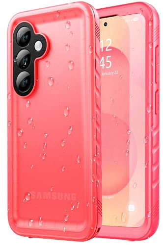 SPORTLINK for Samsung Galaxy S25 Waterproof Case - 360 Full Body Heavy Duty Shockproof Protection Front and Back S 25 Case[Built in Screen+Camera Protector][Dustproof][IP68 Underwater]-Pink