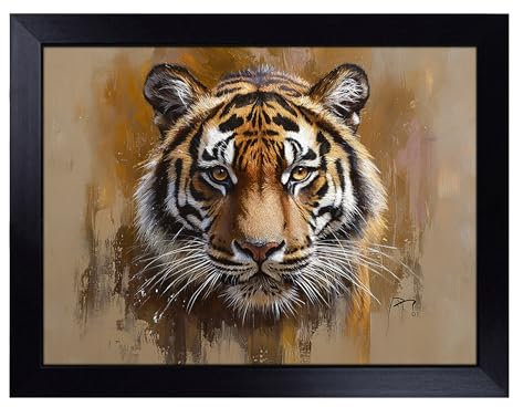 Tiger Artwork | Lap Tray with Padded Cushion, Portable Surface with Bean Bag Base, Perfect Surface for Working, Crafting, TV Eating and Laptop Use
