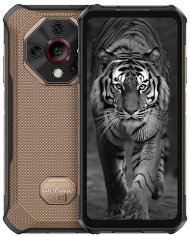Ulefone Armor X16 Movil Resistente 2025, Android 15 Smartphone 12GB+128GB/SD-2TB 10360mAh Teléfono Movil, Cámara 48MP+16MP+20MP, 6,56” 3-Slots/Flashlight/Octagon Dome-Inspired Design/OTG/NFC Ámbar