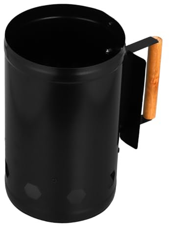 INOOMP Barril para Encender Fuego Exterior Acero Mango De Madera Natural Aislamiento Térmico para Barbacoa Caja De Colores Color