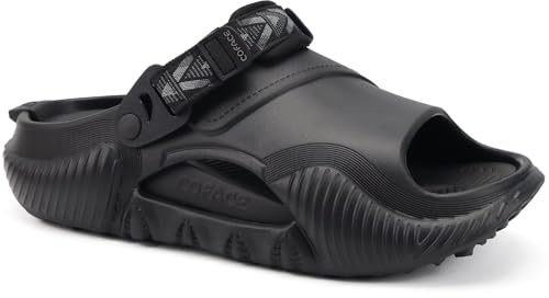 COFACE Hombre Recuperación Zuecos Men Zapatillas Sandalias Chanclas Ortopedicas Soporte Arco Acolchado Fascitis Plantar Verano Casual Negro Tamaño 47