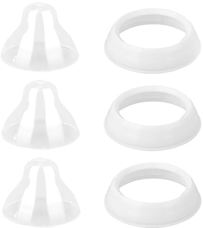6uds Accesorios Biberones para Tommee Tippee, Sello Hermético y Sin BPA 3 Tapas Biberones Repuesto y 3 Anillos Tetinas para Niños Herramienta de Alimentación Reemplazo