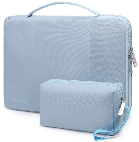 HYZUO 13,3-14 Tum Laptopväska Fodral för MacBook Pro M5, Blek Blå | för MacBook Pro 14 M5-M1 Pro/Max A3426 A3427 2026-2021, MacBook Air/Pro 13,3, 13,8/13,5 Surface, 13 HP Dell Lenovo ASUS Acer