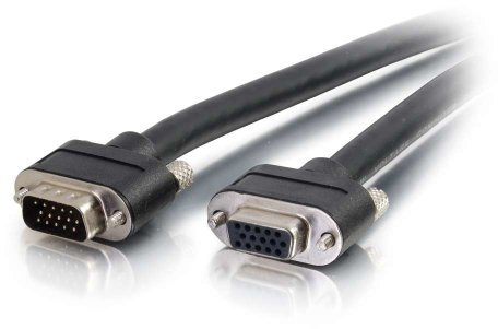 C2G/ Cables To Go Legrand - C2G VGA Video Extension Cable, 25 Foot In-Wall VGA Cable, CMG-Rated VGA Male to Female Extension Cord, 1 Count, C2G 50240