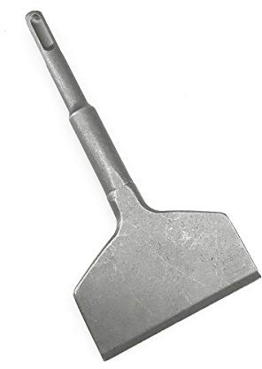 SPKLINE Cincel de escala para azulejos de concreto de 7,6 x 16,5 cm, vástago SDS-Plus, raspador de azulejos plano y ancho, funciona con martillos giratorios SDS+ y martillos de demolición