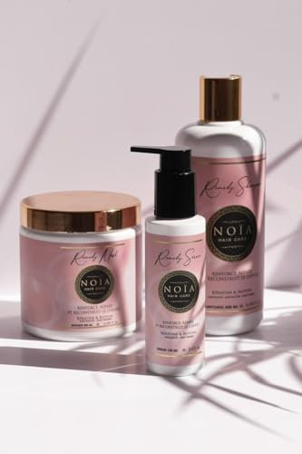 NOIA HAIR - Coffret Prestige Capillaire GAMME REMEDY - Trio Shampoing + Masque + Sérum Kératine & Biotine
