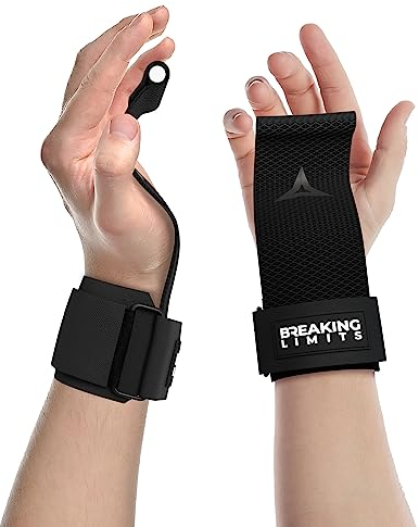 Breaking Limits Fast Grip Zughilfen Krafttraining - Rutschfeste Griffhilfen Kraftsport – Zughilfe Gym- Lifting Straps für Bodybuilding, Gewichtheben & Crossfit