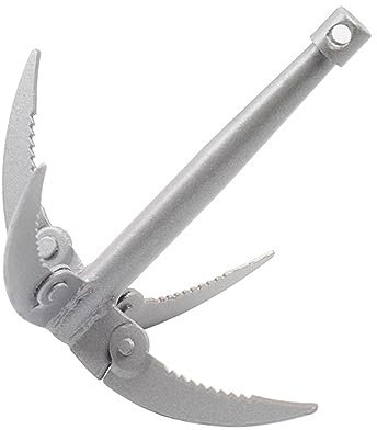 HUFFA 4 Artiglio di Ancoraggio Falce Falce Pieghevole Acqua Erba Piante Acquatiche Taglierina Erbe Coltello Affilato Accessori for la Pesca Attrezzatura Forniture (Color : 4 Anchor Only)