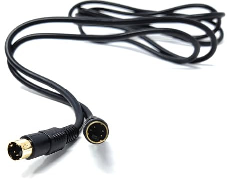 DRUT 1.5m S-Video (SVHS) Cable 4-pin Male to Male Gold Plated Compatible With TV, HDTV, DVD, VCR, Camcorder, Game Console 5ft