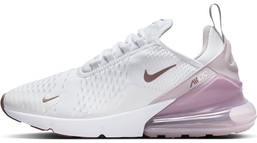 Nike Damen Air Max 270 Damenschuh Sneaker, White/Platinum Violet-Smokey Mauve-Black, 43 EU