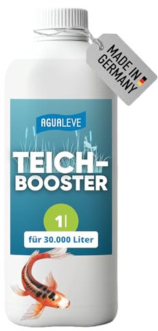AGUALEVE® Teichbooster 1kg *NEU* | 100% biologisches Grundpflegemittel mit BIO3-Hochleistungs-Mikroogransimen | für Fisch-, Garten- & Schwimmteiche | Made in Germany | für 20.000l Teichwasser