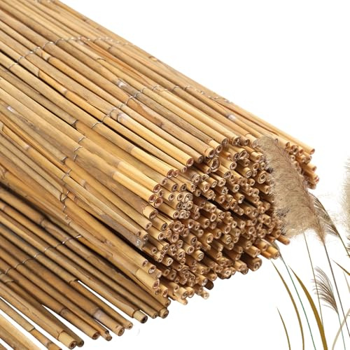 ISOISL Natte en roseau 90 x 300 cm - Brise-vue pour balcon, terrasse, jardin, brise-vue - Clôture et brise-vue - Bandes brise-vue naturelles - Protection contre le vent et le soleil