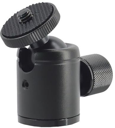 IMIKEYA Soporte de Flash Rótula Esférica Giratoria 360° Mini Trípode de Escritorio de Aluminio Tornillo Ajustable de 1/4 Ligero y Compacto para Cámaras Luces LED y Monitores