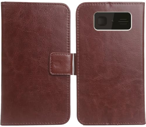 Anybird brun premium PU läder väska skydd skal mobiltelefon skal plånbok fodral läderfodral för Beafon SL260 2,2 tum