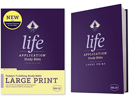 NKJV Life Application Study Bible, Third Edition, Large Print (Hardcover, Red Letter)