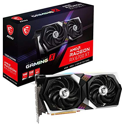 MSI Radeon RX 6700 XT GAMING X 12G Gaming Graphics Card - 12GB GDDR6, 2622MHz, PCI Express 4, 192-bit, 3x DP v 1.4, HDMI 2.1 (Supports 4K & 8K)