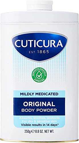 THREE PACKS of Cuticura Talcum Powder Mildly Medicated x 250g