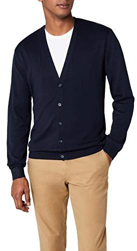 Henbury Mens V Lightweight Cardigan Navy Medium