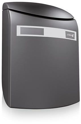 JOMA - Buzón Exterior Arco - Construido en plastico ABS Alta Resistencia - Apto para Exteriores - Gran estanqueidad al Agua - Tapa Superior - Diseño Moderno - Cerradura con 2 Llaves (Negro)