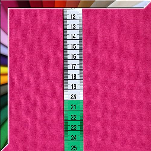 Bündchenstoff Schlauchware - 140 cm XXL Breite in ca. 60 Farben - Oeko-Tex Standard 100 - ab 25cm Länge (Fuchsia)