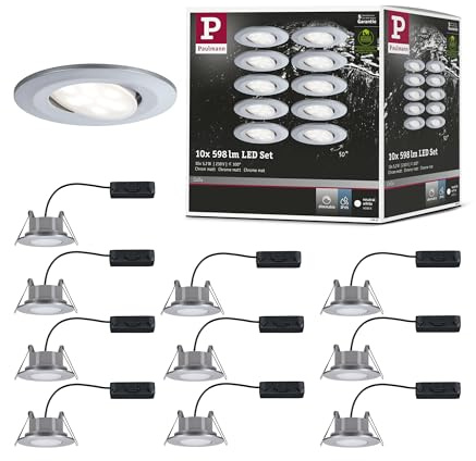 Paulmann 99925 Einbauleuchte LED Calla rund 10x6,5W Chrom matt schwenkbar