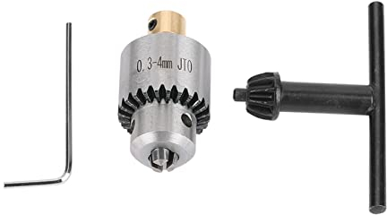 Walfront Portabrocas Cónico con Llave para Tornos, Taladro Eléctrico y Prensas de Taladro 0,3-4mm