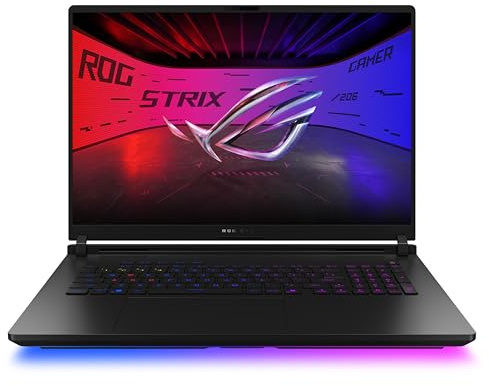 ASUS ROG Strix Scar 18 G835LX-SA094W - Ordenador Portátil Gaming de 18 WQXGA 240Hz (Intel Core Ultra 9 275HX, 64GB RAM, 1TB + 1TB SSD, RTX 5090 24GB, Win 11 Home) Negro - Teclado QWERTY español