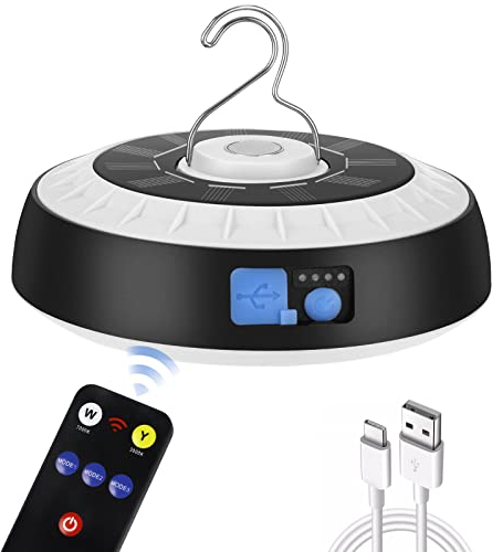 Auniq Campinglampe LED Camping Laterne mit Eingebauter Starker Magnet & Haken, Zeltlampe Tragbar Campingleuchte Notfallleuchte Camping Licht mit 6 Licht Modi für Angeln, Wandern, Notfall, Camping