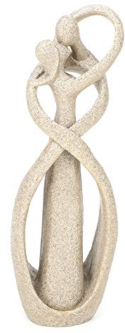 Fyearfly Küssendes Paar Statue, Sandstein Statue Skulptur Dekoration Handgemachte Hochzeitstag Geschenk Liebe Ornamente für ihre Frauen Freundin Paare