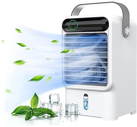 VVLXRIC Rinfrescatore D Aria Portatile Display Digitale Regolabile Condizionatore Cubo Portatile Silenzioso Alta qualità Mini Raffreddatore d'Aria per La Casa E L'Ufficio