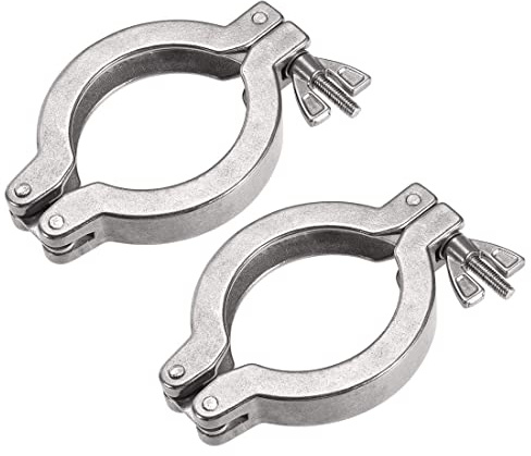 XYWHPGV 2pcs Sanitary Clamp 82mm x 57mm Single Pin Clamp Wing Nut for Ferrule TC(4730a 01c60 91858 1b001 9dbb6 2007c