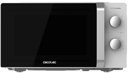 Cecotec Microondas Inverter 20L Proclean 2010 Inverter White. 700W, 5 Niveles de Potencia, Bajo Consumo, Plato Giratorio de 245mm, Temporizador 30mins, 8 Modos y Avisador Acústico