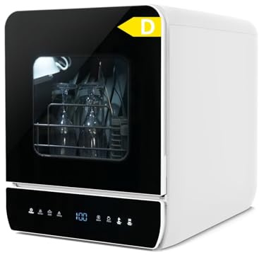 eklipt Portable Countertop Dishwasher, Mini Dishwasher with 4.8L Tank